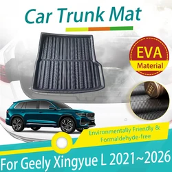 Car Trunk Mats For Geely Monjaro Xingyue L Hi-X Hi-F Hi-P KX11 2021~2026 Anti-dirty Boot Suitcase Rugs Storage Pads Accessories