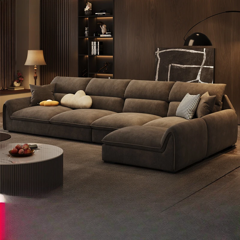 Italian cat scratching cloth sofa living room modern simple technology fabric light luxury concubine corner small apartment sofa