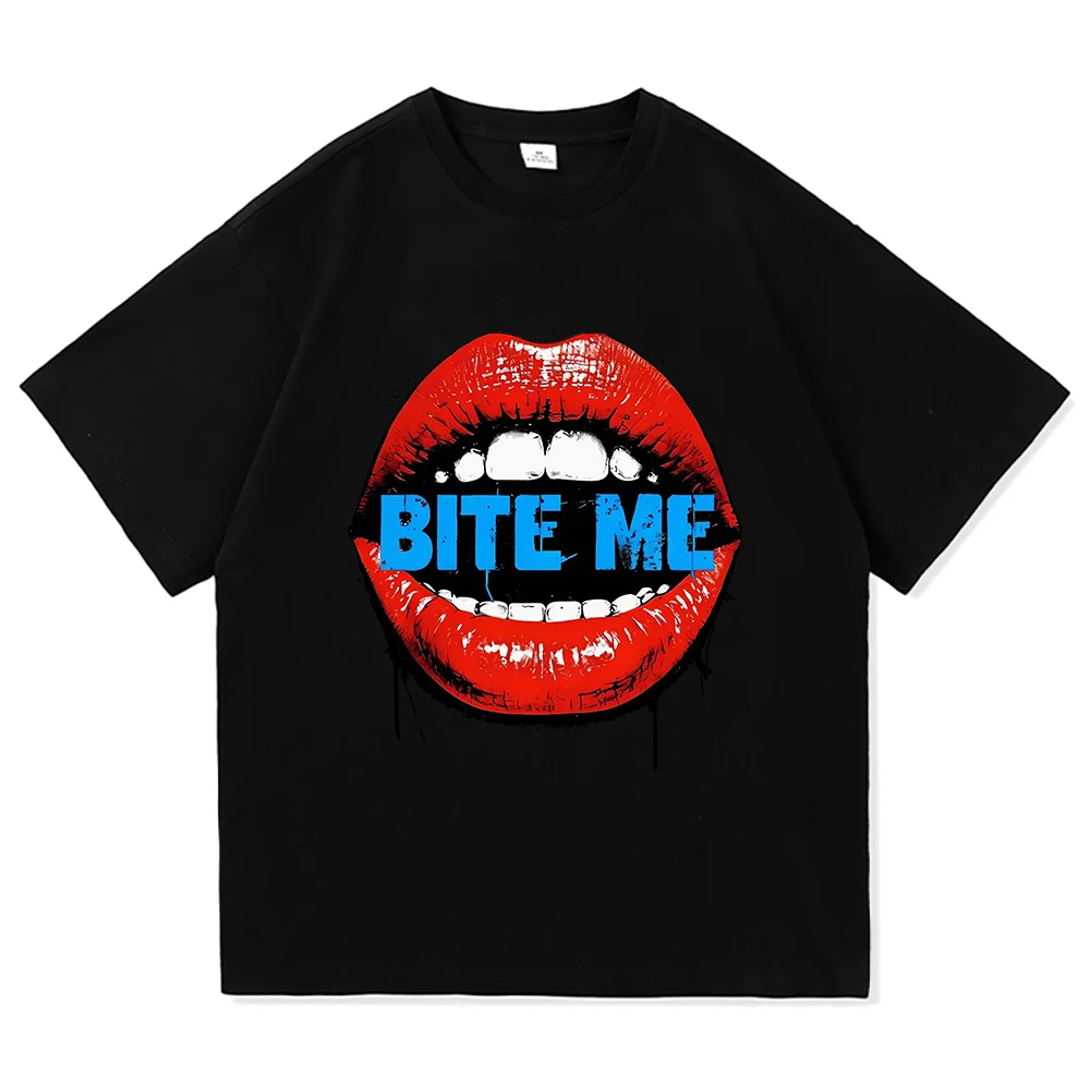 

Reneé Rapp Bite Me TShirt 2025 Retro Fashion Men/women Clothing Retro Harajuku High Quality Clothes Vintage Cotton TShirts Tops
