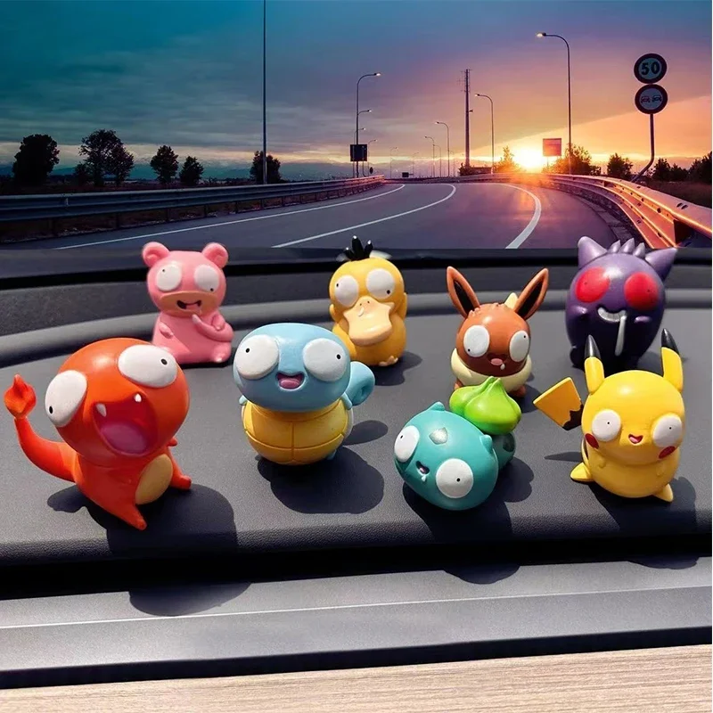 

Pokemon Fool Stupid Pikachu Bulbasaur Charmander Squirtle Cute Figure Collection Model Toys