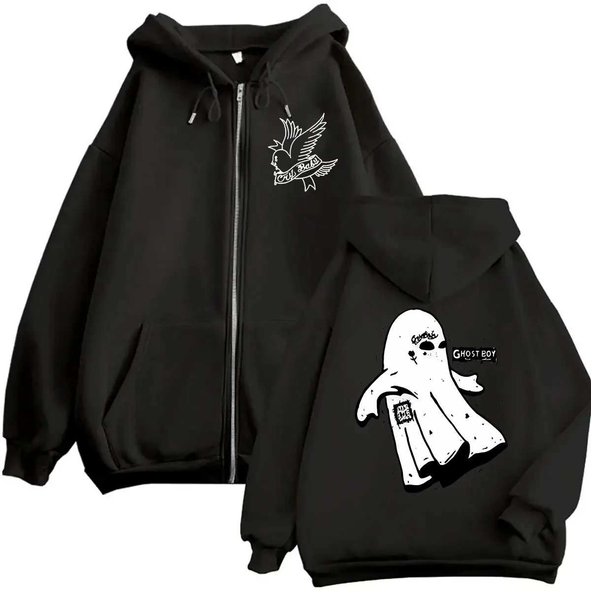 

Rapper Lil Peep Crybaby Graphic Zipper Hoodie Men Women Fashion Hip Hop Oversized Streetwear Man Vintage Casual Pullover Hoodies