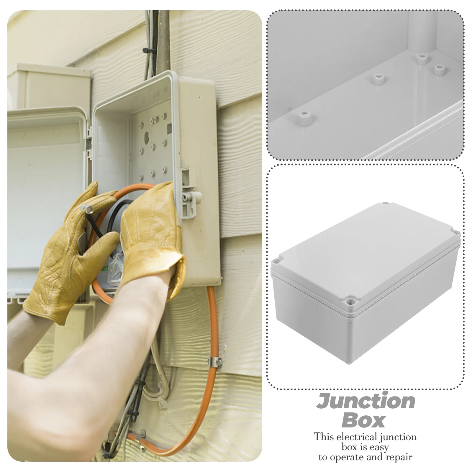 

Waterproof Junction IP68 ABS Electrical Enclosure Cable Connector Indoor Outdoor Dust Proof Waterproof Junction Box Easy Install