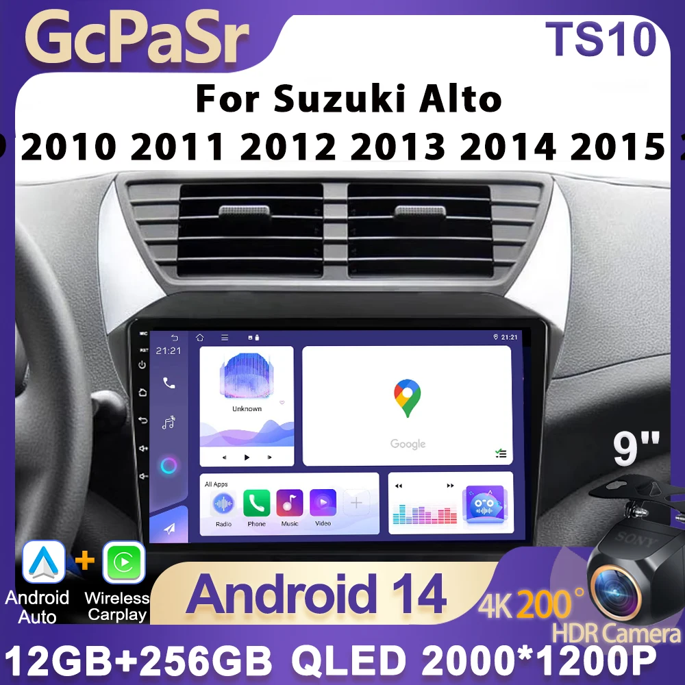 

Android 14 2G+32G For Suzuki Alto 2009 2010 2011 2012 2013 2014 2015 2016 Multimedia Stereo Car DVD Navigation GPS Radio Player