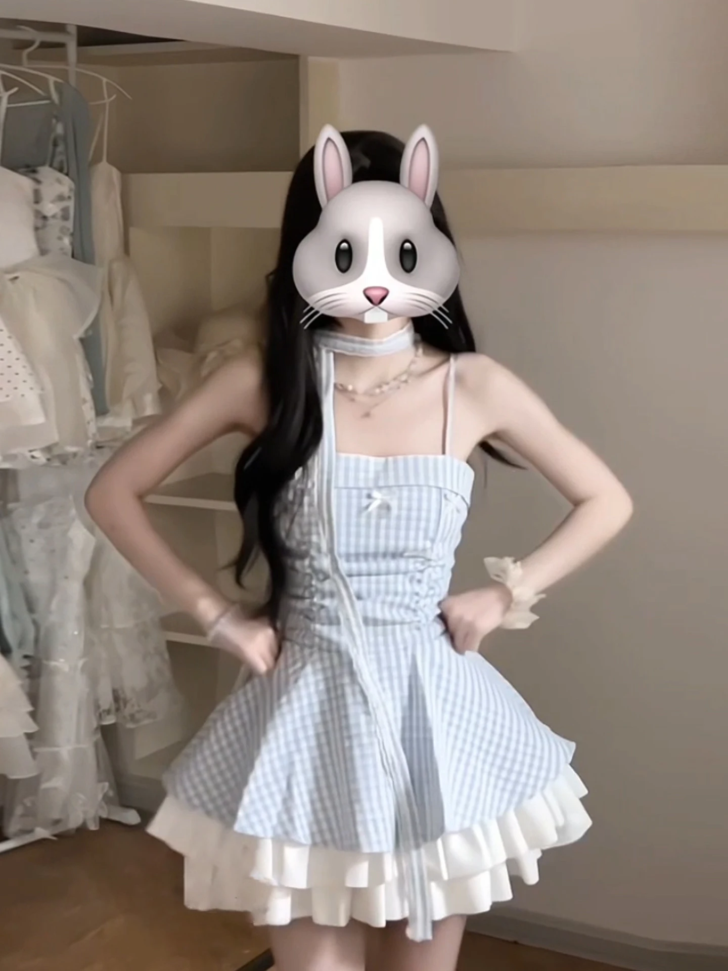 

Женская укороченная юбка XZY в клетку с цветовыми блоками, с эффектом омоложения, утягивающая талию, для стройности, в стиле Sweet Princess