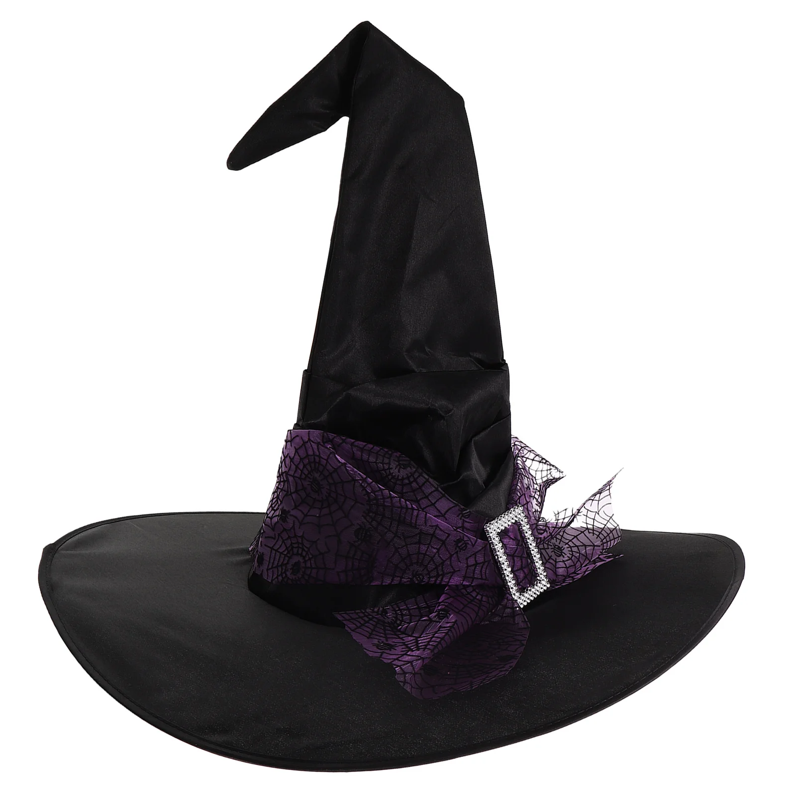 

Halloween Witch Hat with Spider Web Dress up Cosplay Headwear Hats for Women Gothic