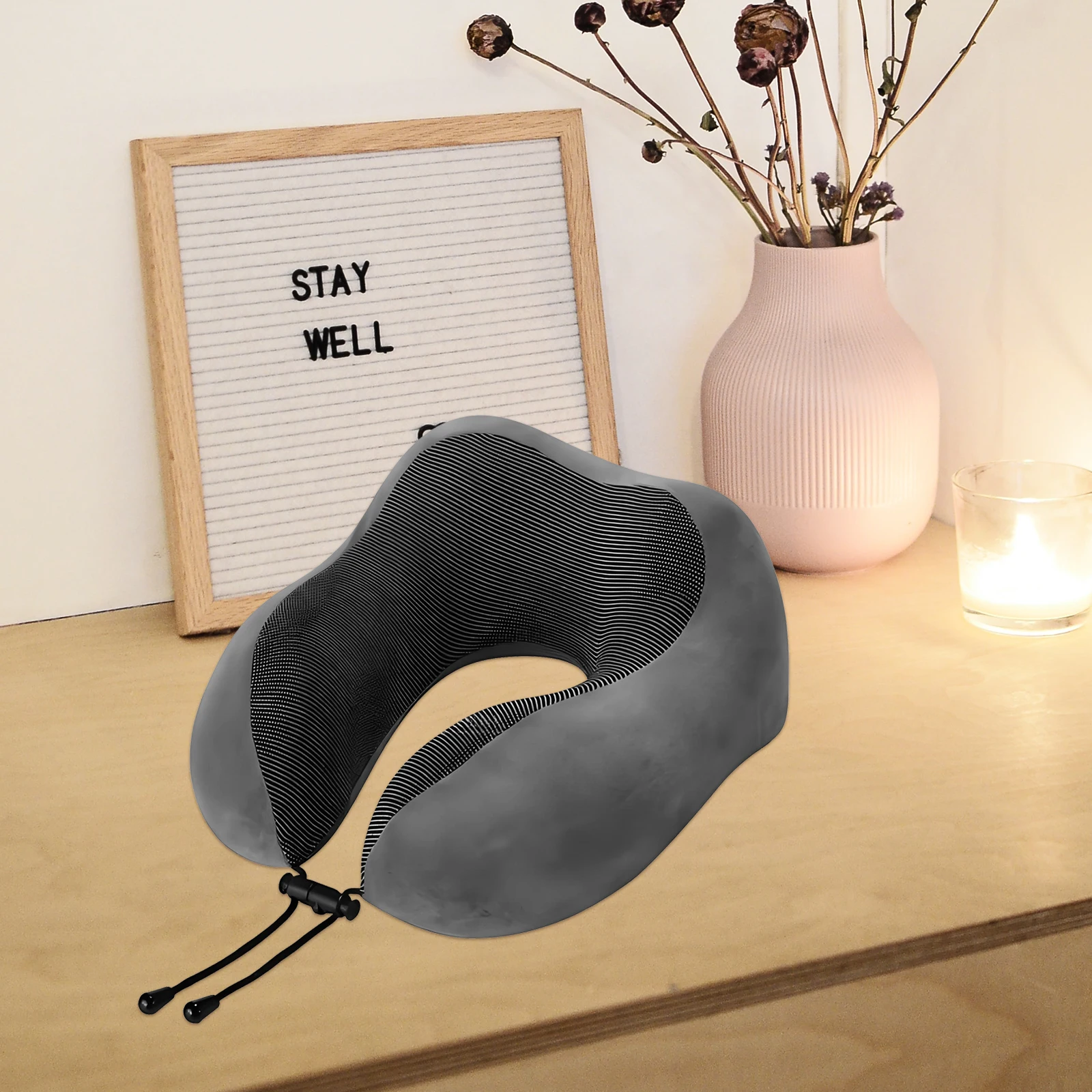 6 Pcs U Shaped Pillow Straps Adjustable Elastic Ropes for Travel Neck Pillows Fixing Replacement Cord String Accessories