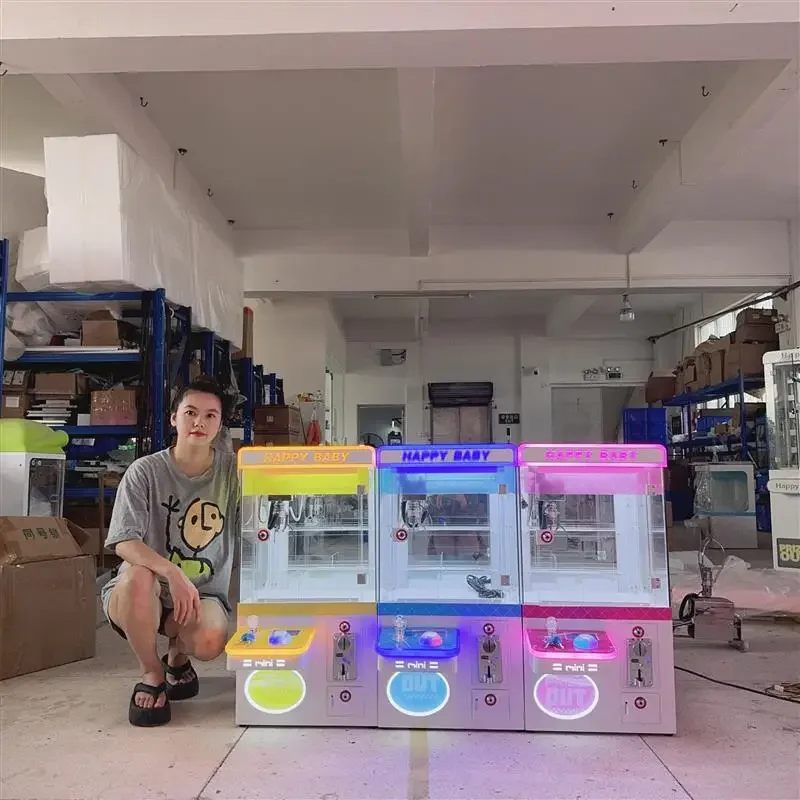 mini doll grabbing machine Internet celebrity commercial coin-operated children's small household fully transparent clip