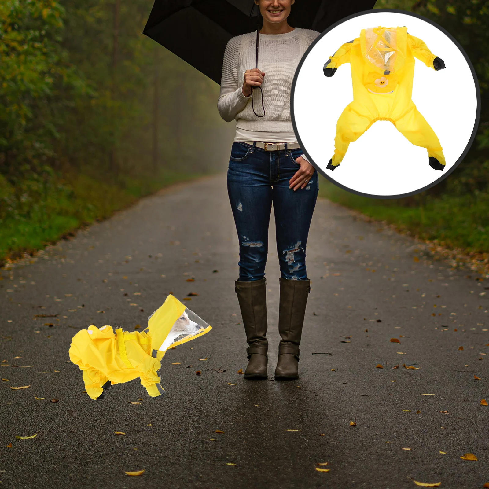 

Pet Dog Raincoat Waterproof Breathable Reflective Rain Jacket for Dogs Rainy Day Walk Stylish Comfortable Dog Clothing