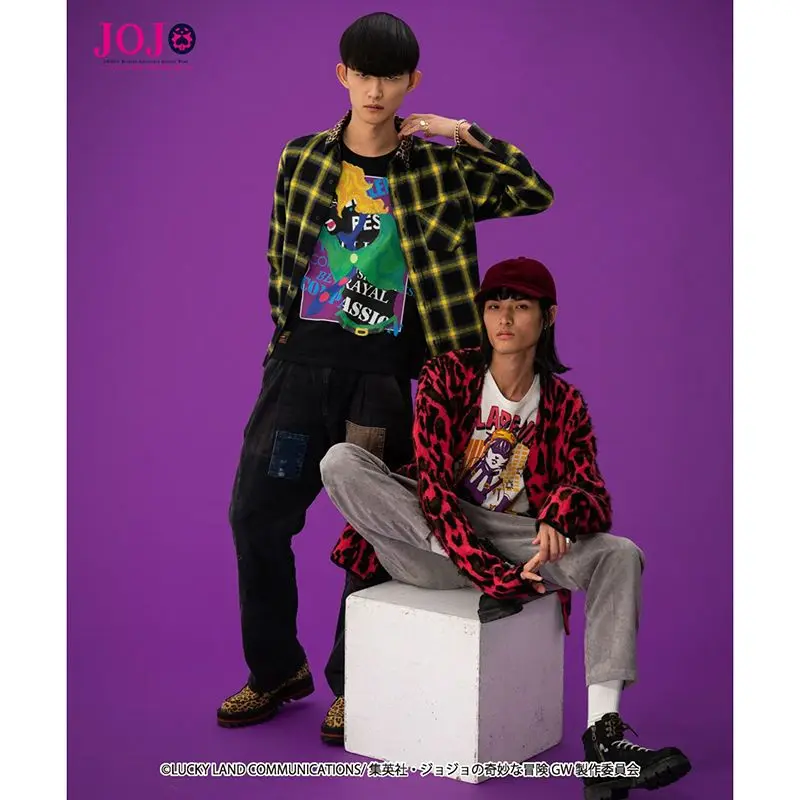JOJOs Bizarre Adventure Gilca Graphic T Shirts Small Plane Printed T-shirt for Couples Harajuku Unisex Shirts for Women