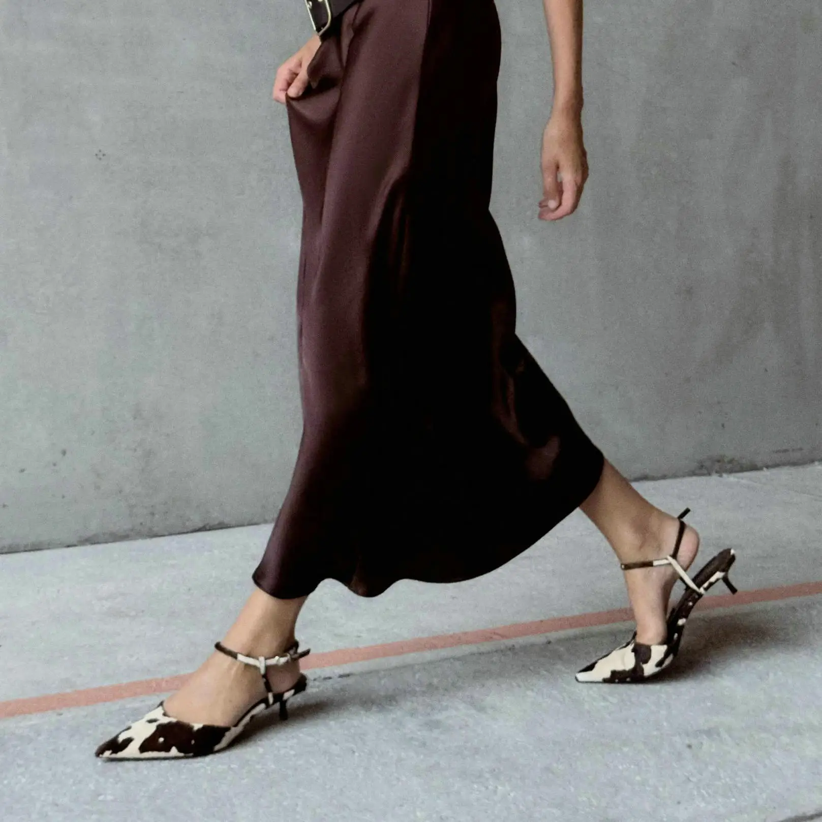 QUTAA 2025 News Leopard Women Pumps Shoes Mid Heel Fashion Sandals Casual Summer Sexy Pointed Toe Shoes Sandal Party Woman 34-43 image 6