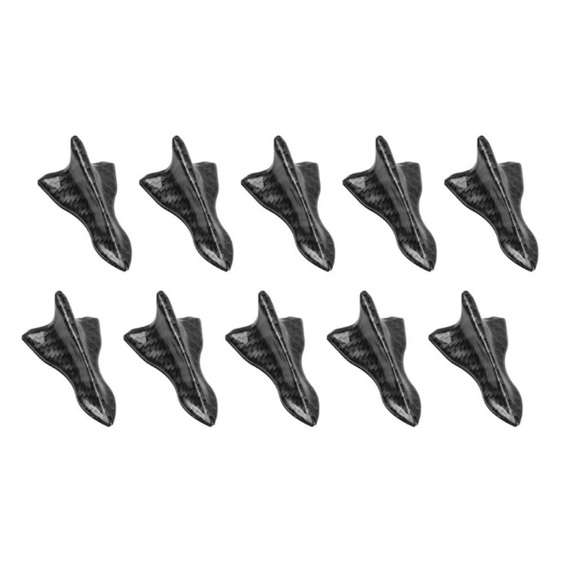 10pcs Universal Shark Fin Vortexs Generator Car Roof Spoiler Bumper Accessories ABS Shark Fin Diffuser Vortexs Generators