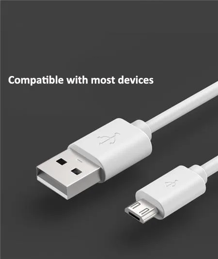 Micro b charging cable is suitable for charging smart devices such as Samsung, Xiaomi, tablets, mobile power supplies, etc