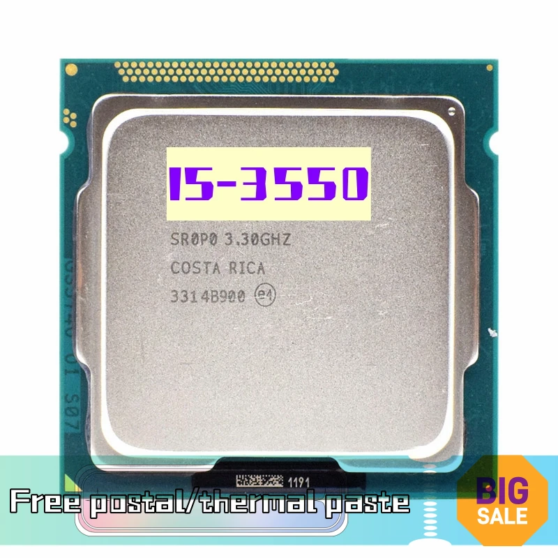 

Core i5-3550 i5 3550 3,3 GHz Quad-Core CPU 6M 77W LGA 1155