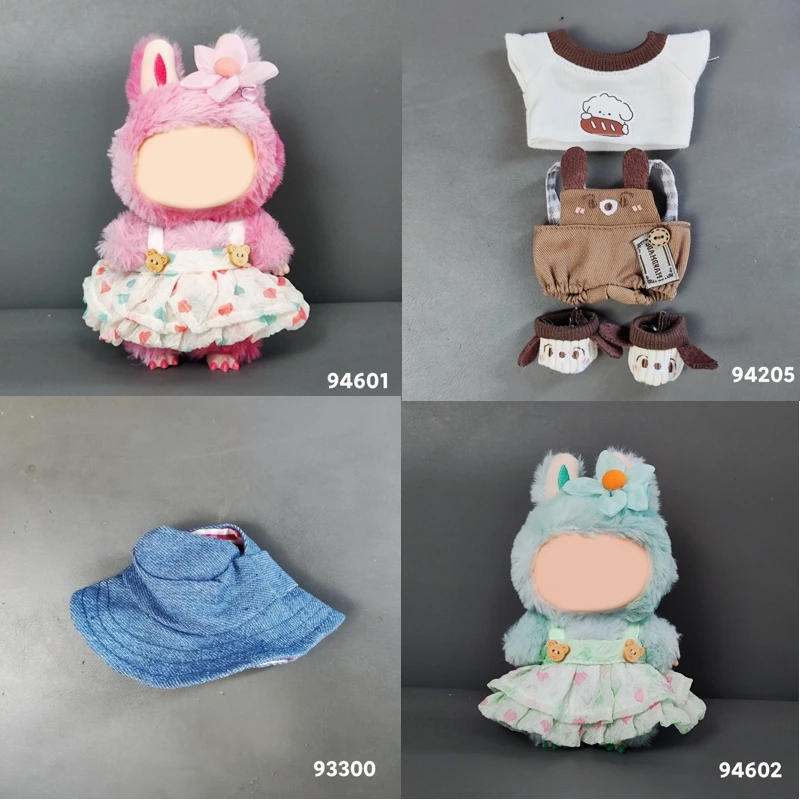 

Mini Plush Doll'S Clothes Outfit Accessories for Korea Kpop Exo 15-17cm Idol V1 V2 Overalls Set Clothing Gifts
