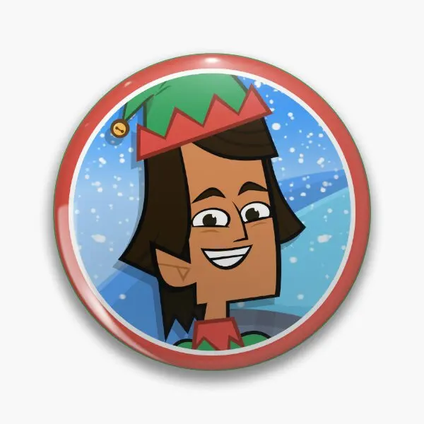 Total Drama Island Icon Christmas Elf  Soft Button Pin Badge Decor Collar Gift Women Jewelry Cute Cartoon Creative Metal Funny