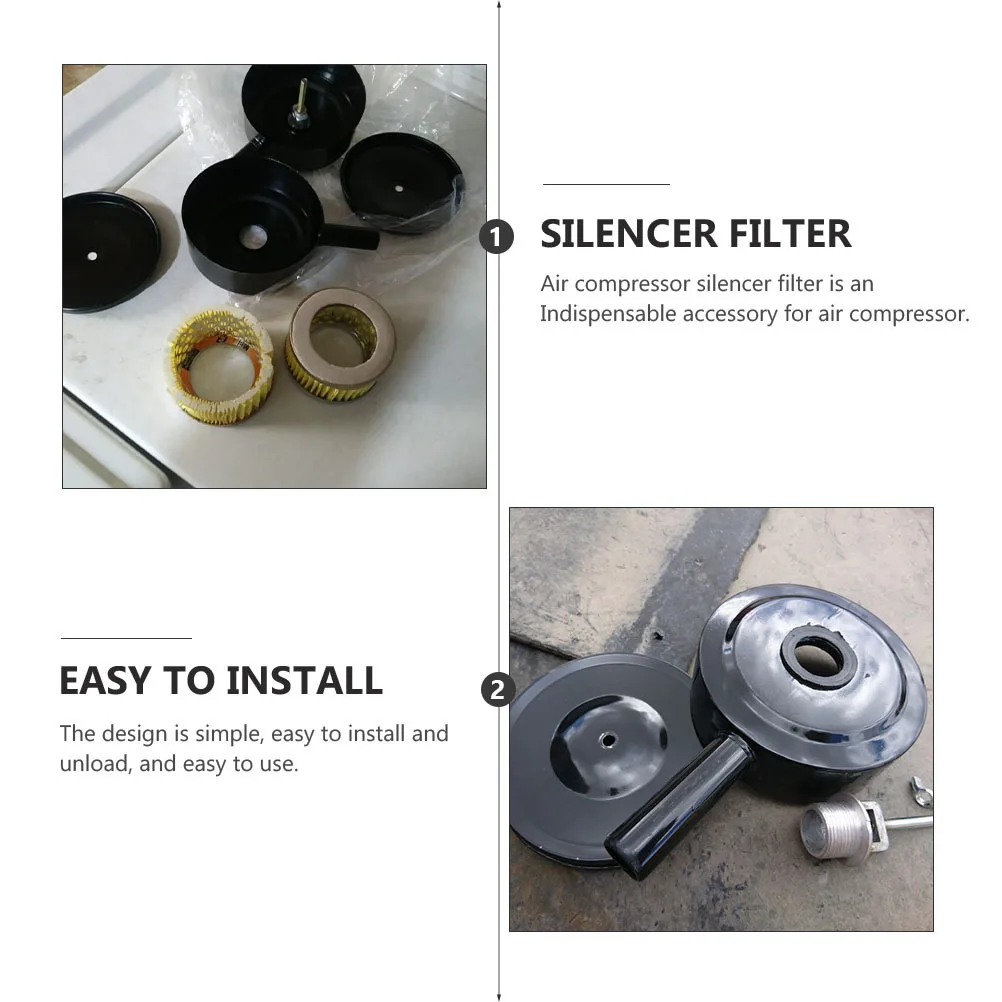 

Compressor Muffler 2pcs Universal Air Intake Filter for Air Tools and Compressor Systems