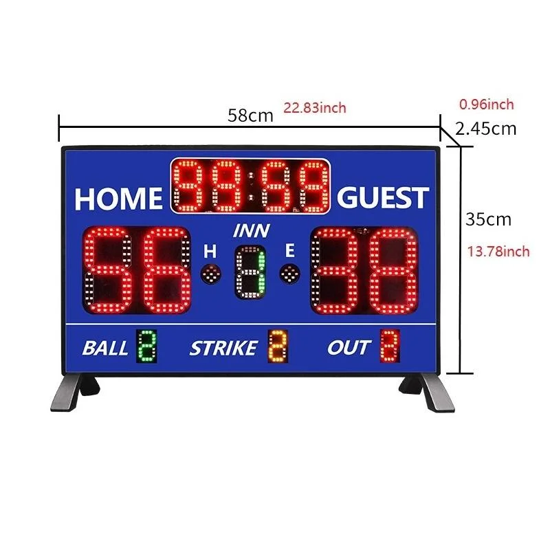 Electronic Digital LED Basketball Scoreboard for Baseball Softball Sports Training