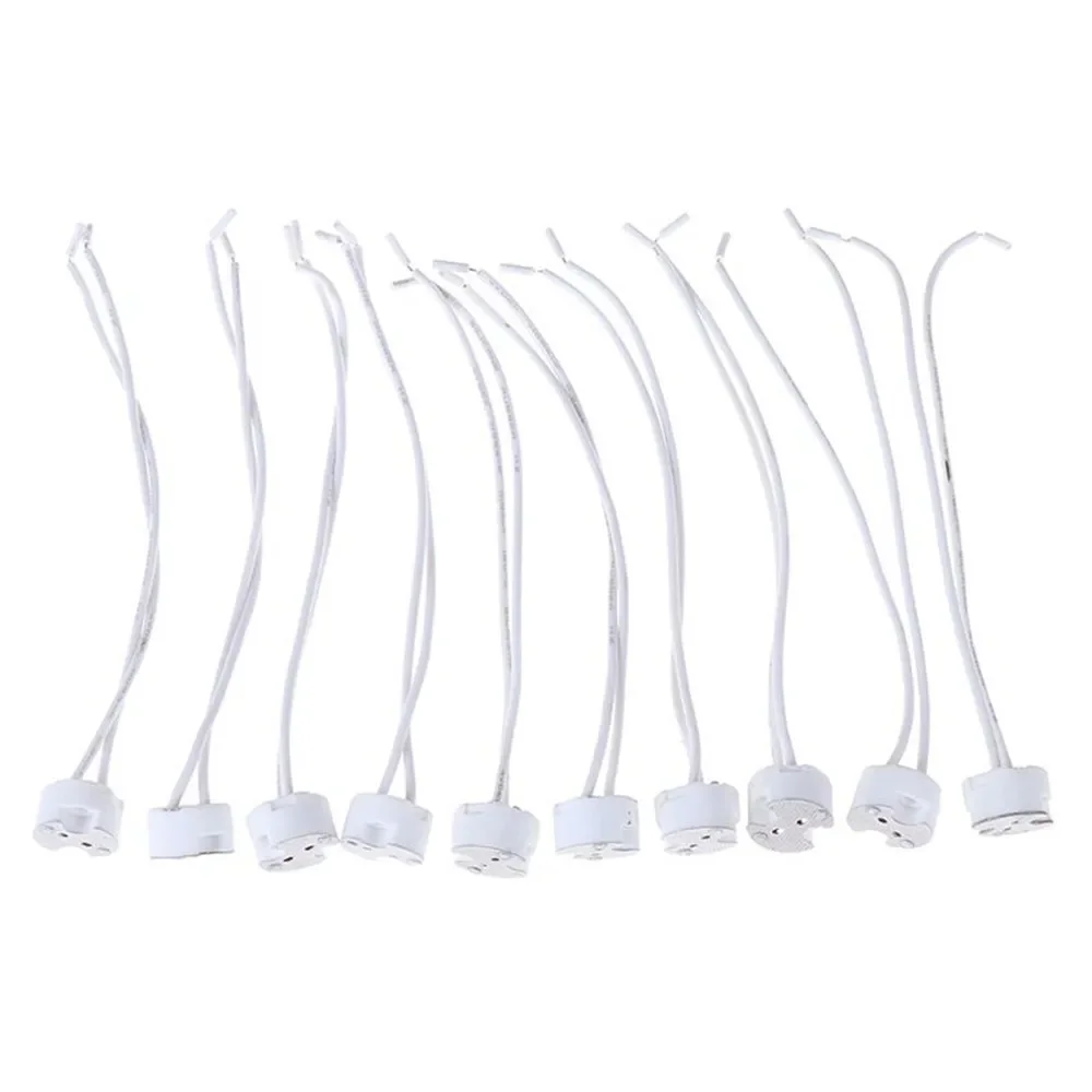 MR16 MR11 GU5.3 G4 Lamp Holder Bulb Base with Wire Ceramic Halogen Socket Pottery Connector 12V - 250V Led Light New