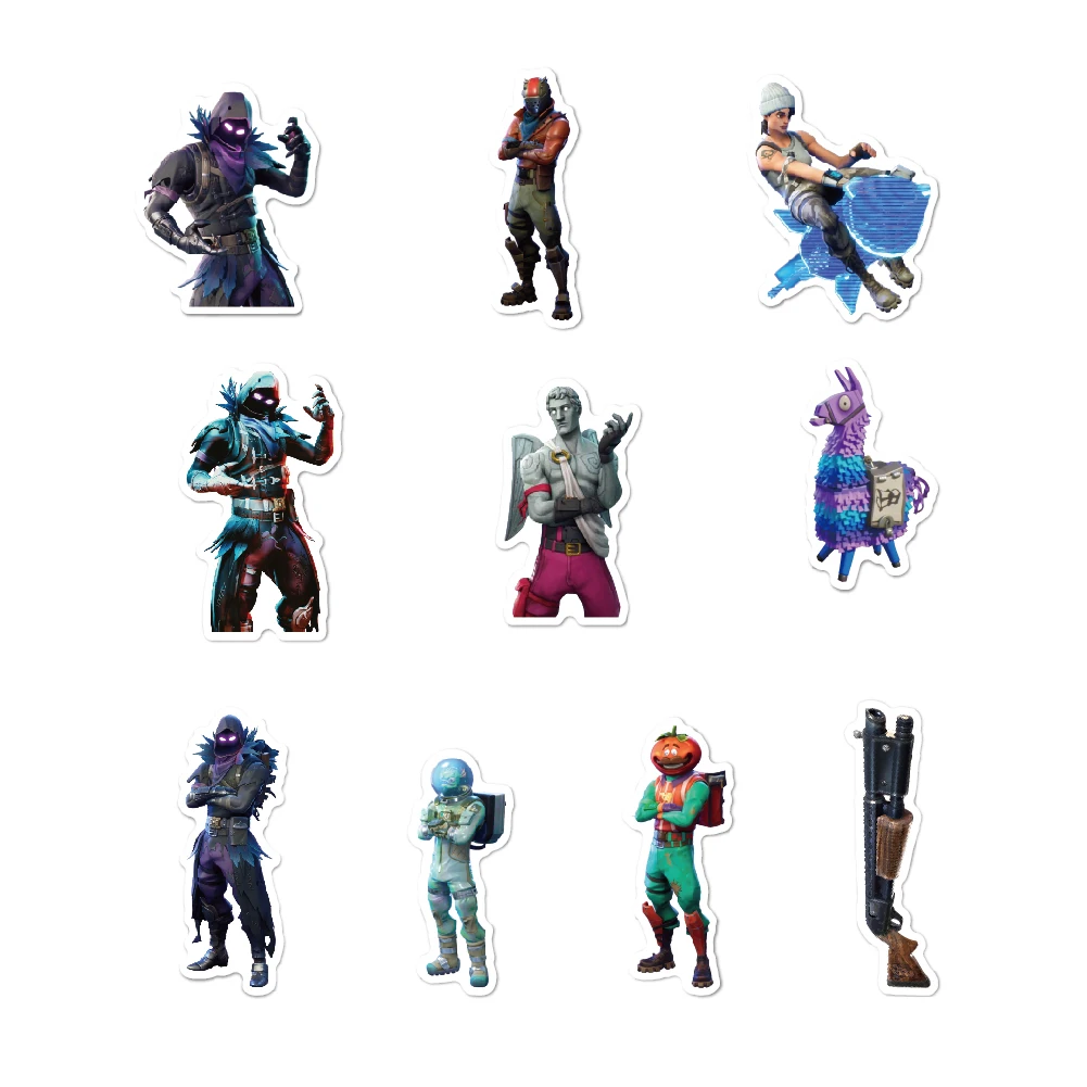 40Pcs/set Cartoon Fortnites Stickers Toys Waterproof Sticker Luggage Skateboard Guitar Laptop Stikers Kid Toy