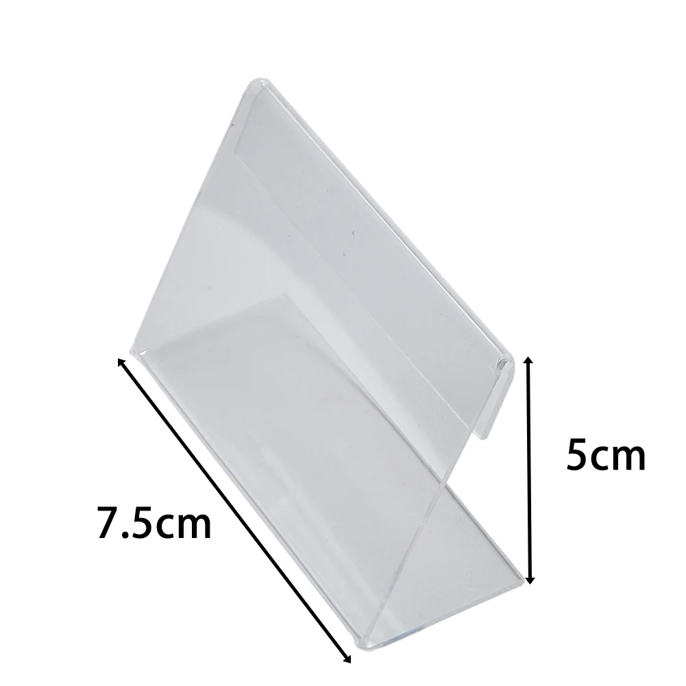 20pcs 5x7.5cm for acrylic Sign Picture Frame Display Stand Clips Telephone Poles Price Of Business Card Label Label Stand Home