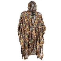 3D Leaves Ghillie Suit, Poncho Raincoat, Hunting Camouflage Suit, Camos Cape Cloak Clothing, For Bird Animal Photograph