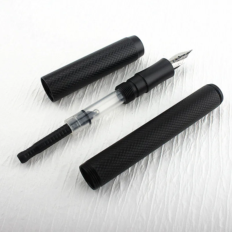 Imagem -04 - Classic Metal Pocket Fountain Pen Iridium Ink Pen para Escrever Material de Escritório Papelaria Escolar Presente de Luxo 038 mm