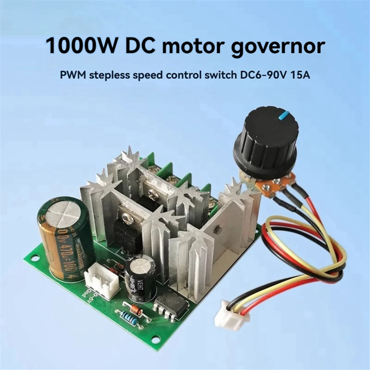 ABGN DC 6-90 V 15 A Pulsbreite PWM Motordrehzahlregler 1000 W DC Motorsteuerung Schalter Drehzahlregler SPS-Steuerung