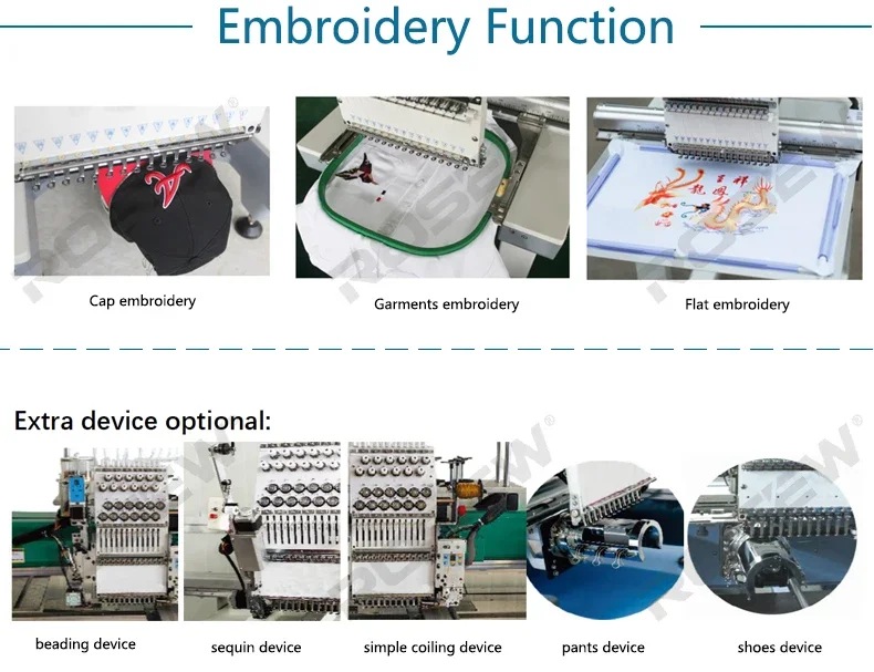 GC1501E 15 Single Head Garment Computerized Embroidery Machine