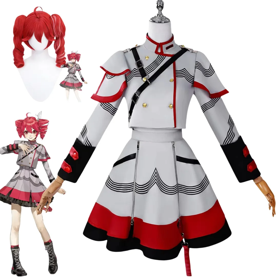

Anime Kasane Teto Cosplay Costume Wig Set Halloween Party for Women