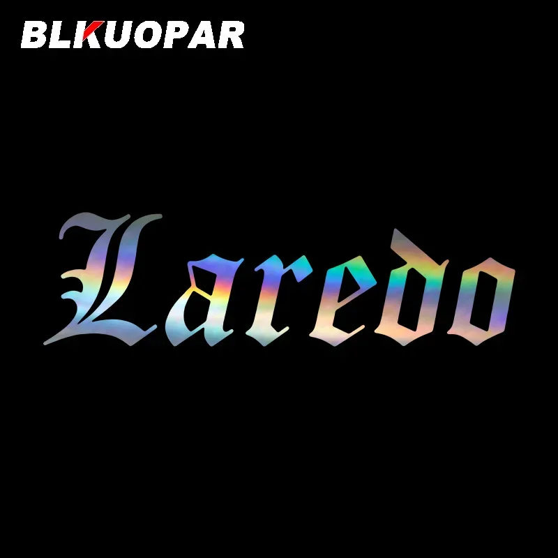 BLKUOPAR Laredo Cities In Texas USA Art Text Car Sticker Laser Silhouette Decal Scratch-Proof Windows Trunk Helmet Decoration