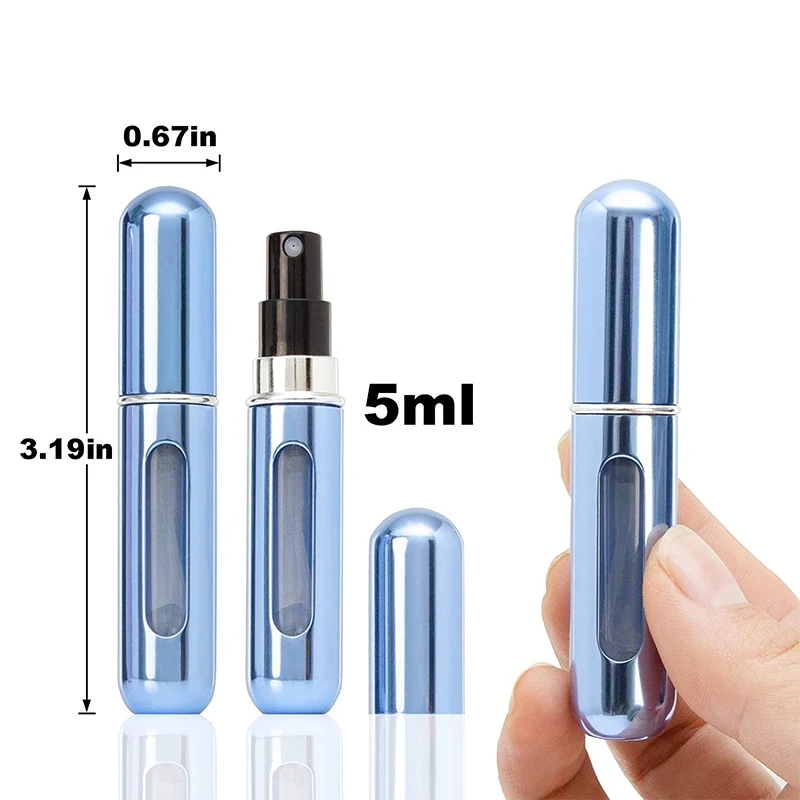 5ml Portable Mini Refillable Perfume Bottle With Spray Scent Pump Empty Cosmetic Containers Atomizer Bottle For Travel Tool