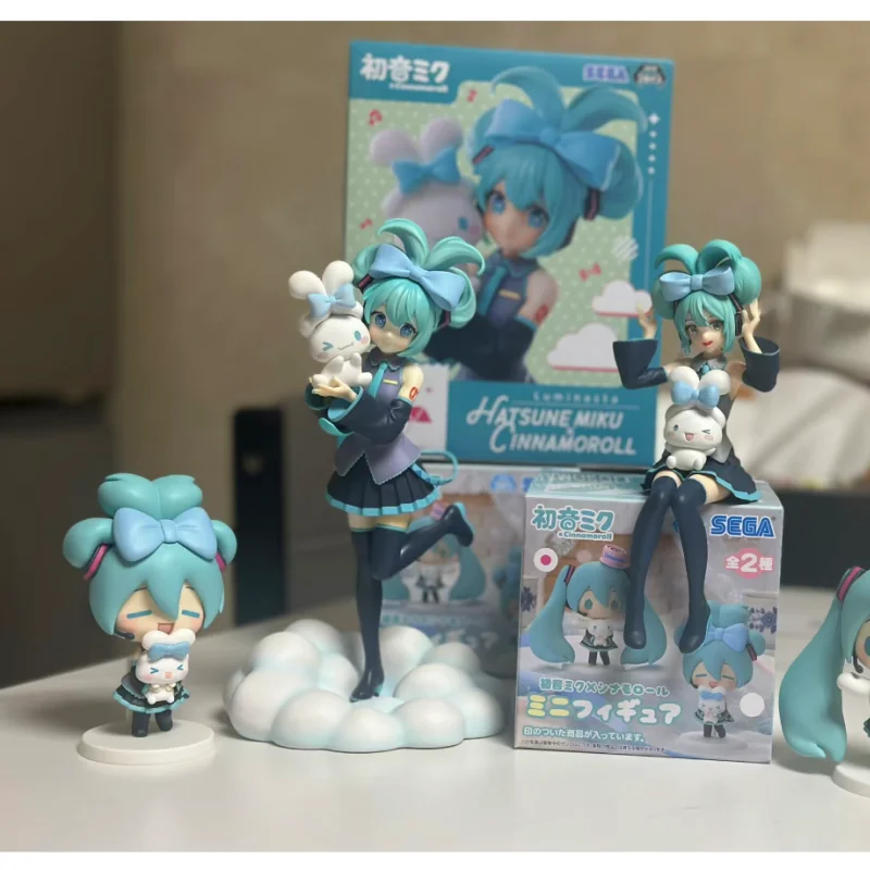 女の子のための収集可能な置物初音ミクcrosollアクションフィギュア呼び出しpvcオリジナル収集可能なおもちゃ誕生日プレゼントピンク