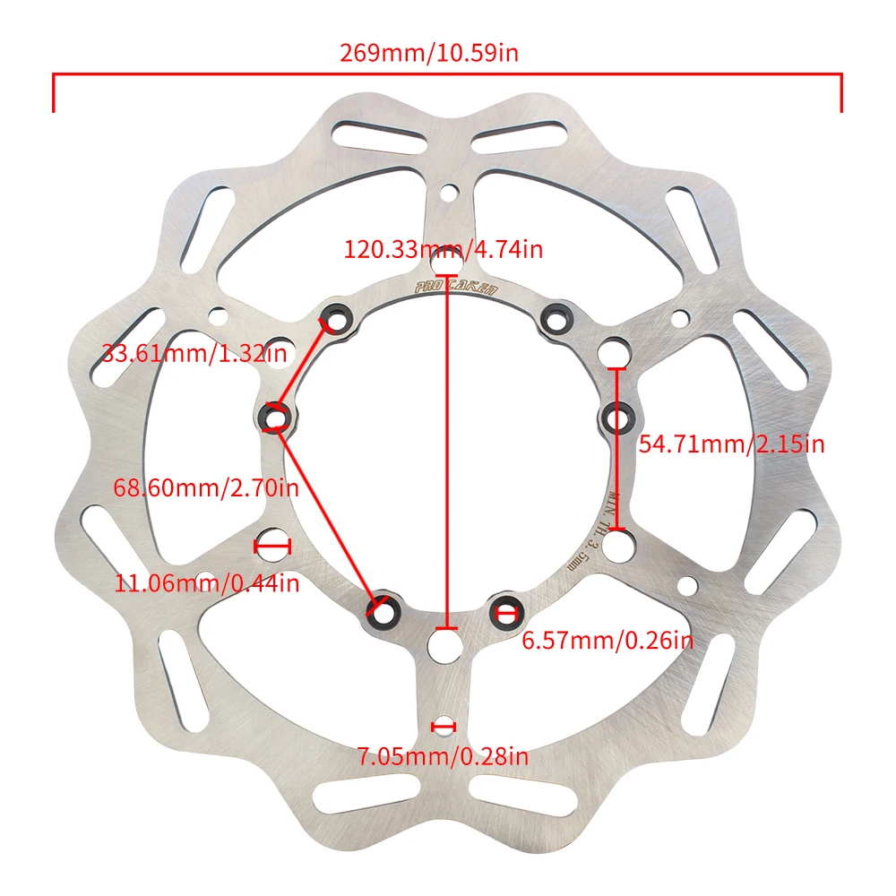 Motorcycle Brake Disc for Honda CRF 250F 350F 450F 270MM Front Flat Disc Dirt Pit Bike Enduro Motocross Accessories Wholesale