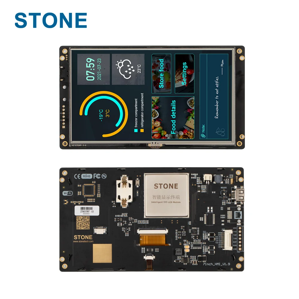 Panneau de commande industriel intelligent TFT LCD HMI Ske7, affichage du moniteur GUI, désignable RS232 422 485 TTL, interface USB Modbus