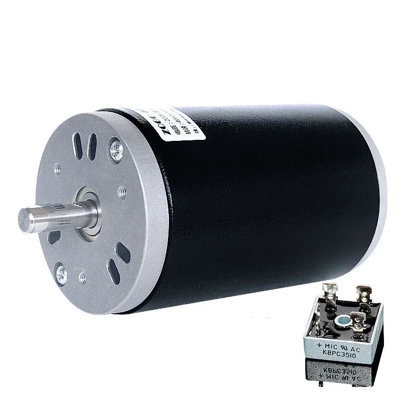 

250W 220V 4000RPM Quite Permanent Magnet DC Motor Double Bearing Micro Lathe 77MM 10MM Shaft Diameter