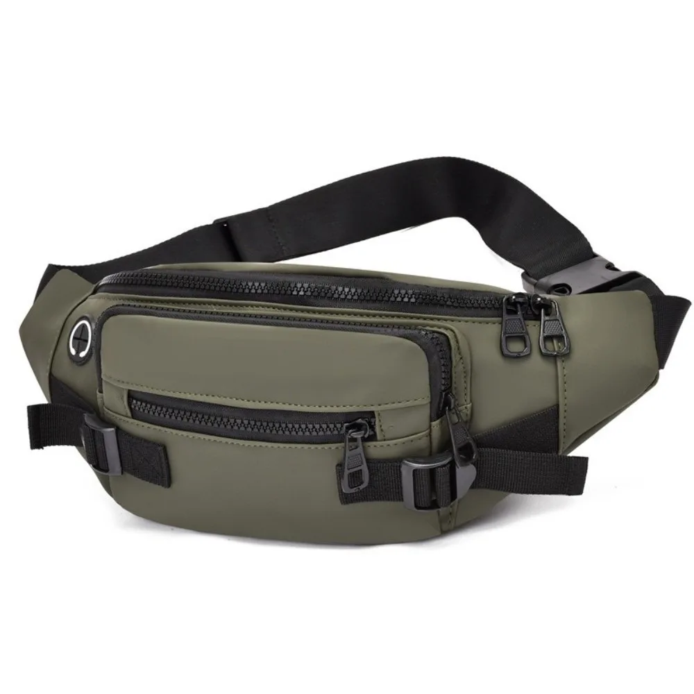 

Fashion Oxford Cloth Men Waist Pack Sling Large Capacity Chest Bag Multi-pocket Wear Resistant Fanny Pack Motorcycle Rider