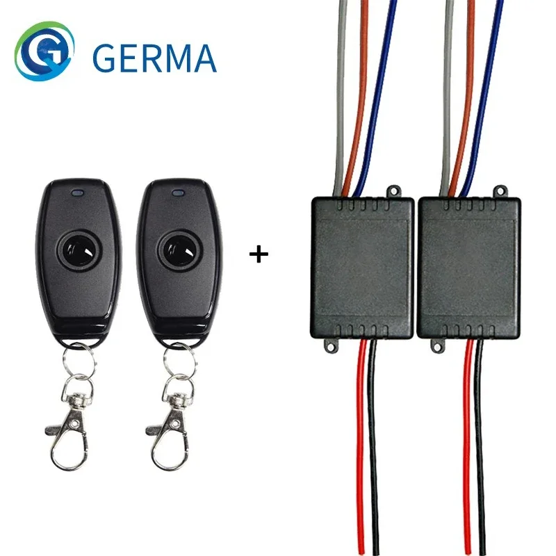 

GERMA 433Mhz Universal Wireless Remote Control Switch DC 12V 24V 1CH relay Receiver Module With 1 channel Remote Transmitter DIY