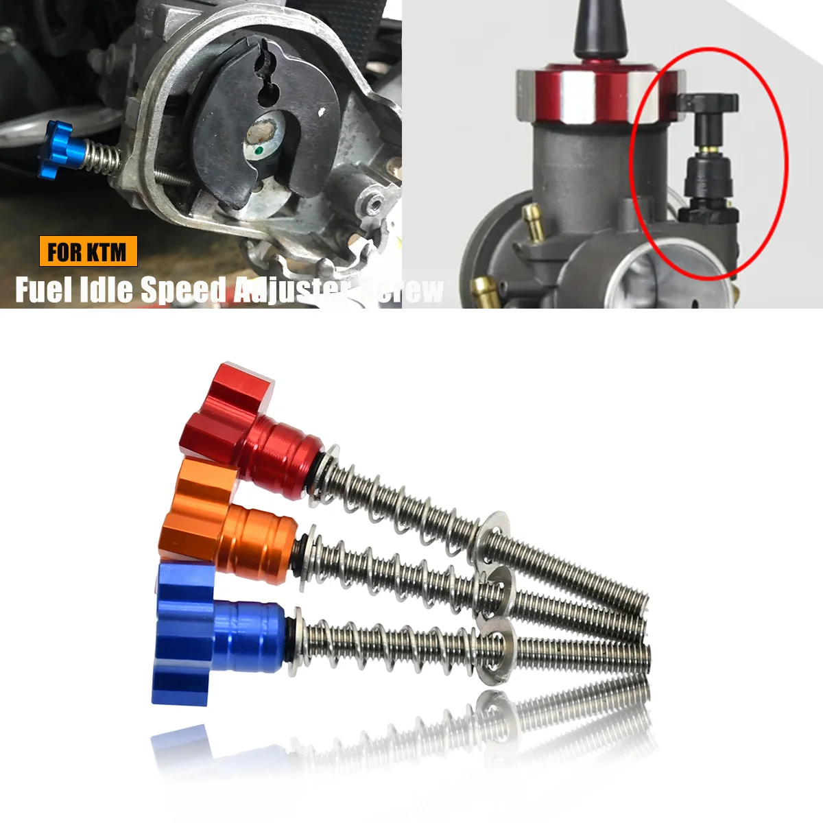 

Motorcycle CNC Carburetor Speed Adjuster Screw For KTM XCW TPI 150 250 300 2018-2022 EXC TPI 150 250 300 EXC TPI Six Days Parts