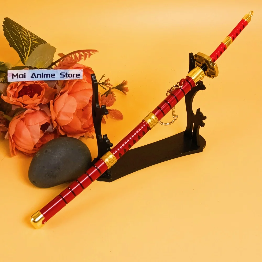 10inch Steel Roronoa Zoro Katana Real Size Japanese Metal Zoro Sword Iron Ninja Knife Original Samurai Sabre Unsharp Toy Gift