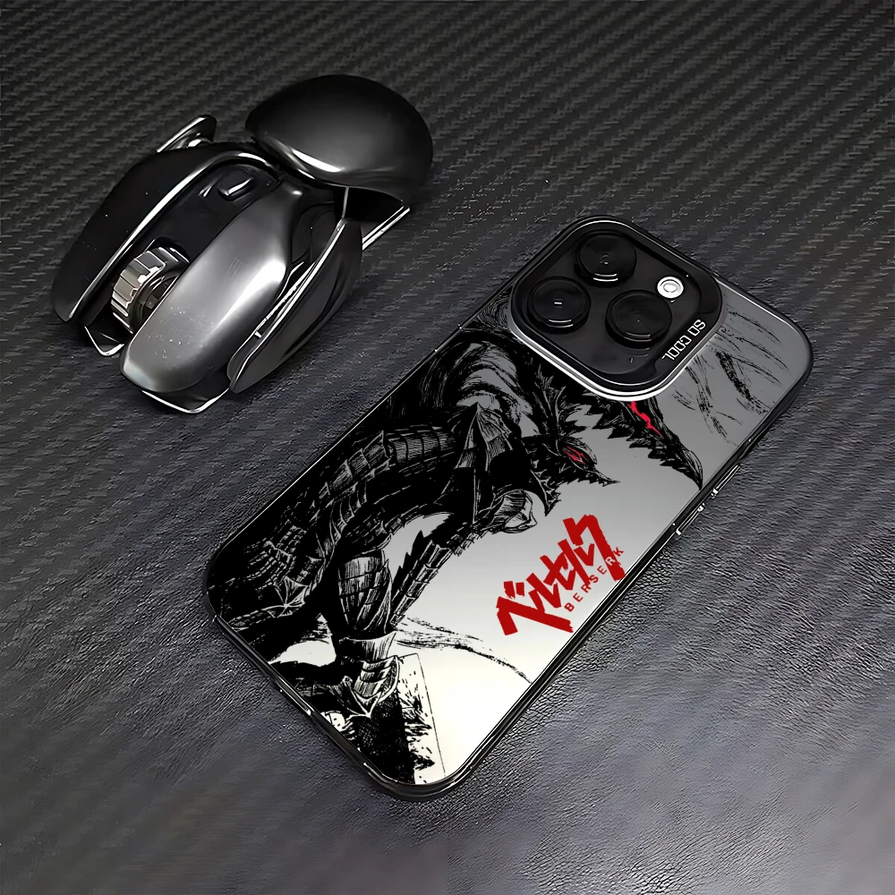 Berserk Guts Hot Anime Telefoon Hoesje Voor Iphone 16 15 14 13 12 11 Pro Max X Xr Xsmax 8 7 Plus Candy Matte Schokbestendige Achterkant