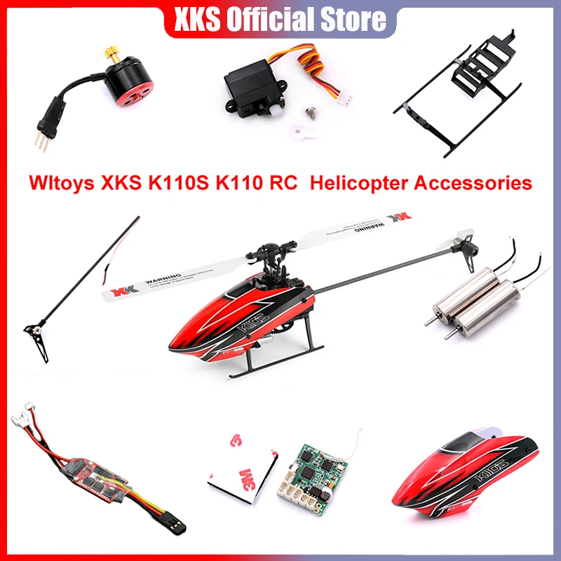 

Wltoys XKS K110S K110 телефон с сервоприводом, редукторный мотор, головка, Задний навес, ESC плата для K110S, обновленные детали