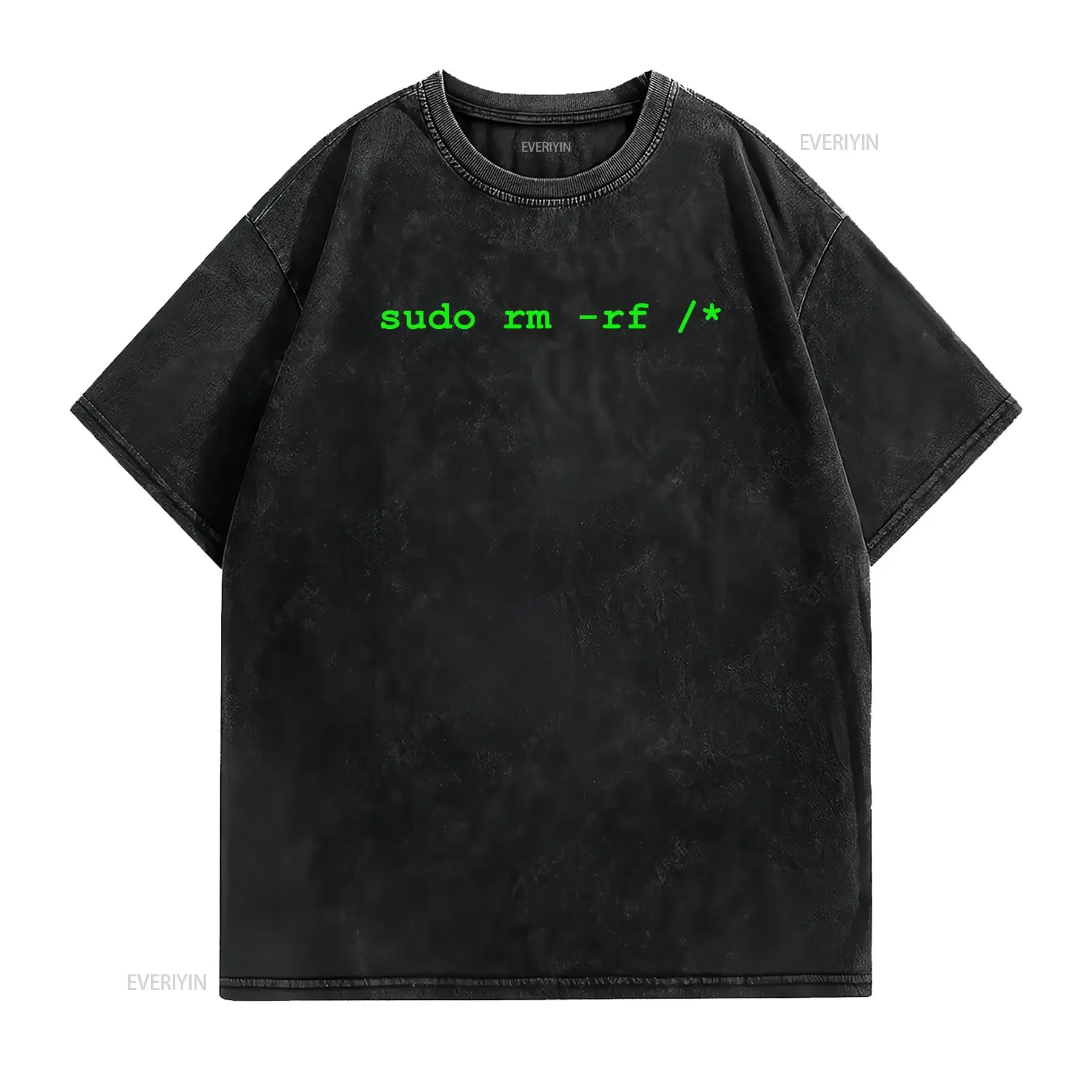 Linux T Shirt Sudo rm rf Funny Ubuntu Debian s Sysadmin Slackware vintage Washed Unisex homme streetwear designer clothes