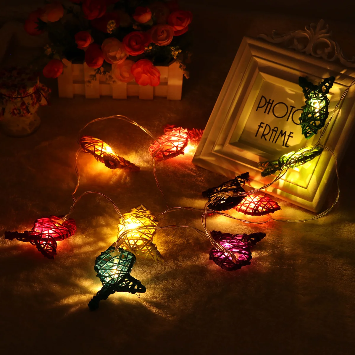 1,2 м светодиодные красочные гирлянды в форме рыбы, набор 10 лампочек для рождественской свадьбы, вечеринки, дома и улицы, декоративные веревочные гирлянды