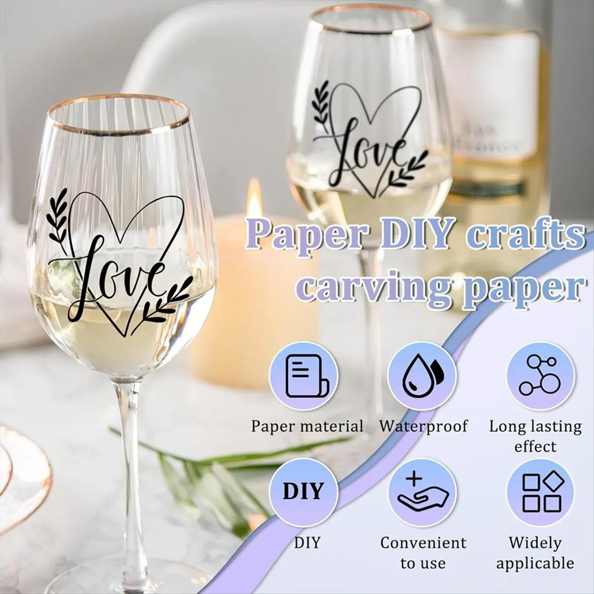 5 Pcs Engraving Marking Paper-Easy to Cut Engraving Test Focus Paper-Engraver Material for Glass Resin Ceramics Crafts