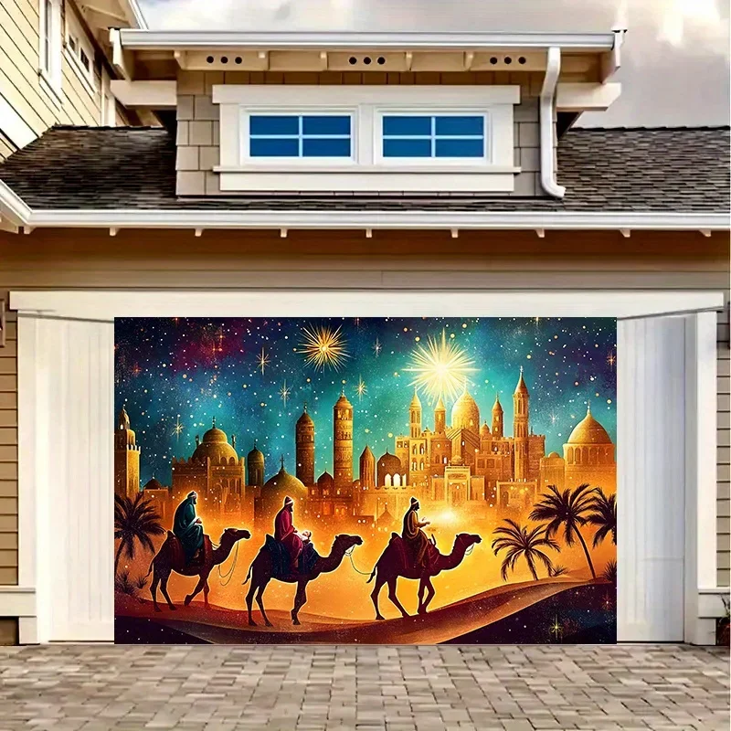 قطعة واحدة من لافتة حفلات رحلة النجوم للرجال الثلاثة الحكيمة لتزيين المنزل والغرفة والجدران، وديكورات الحفلات #3