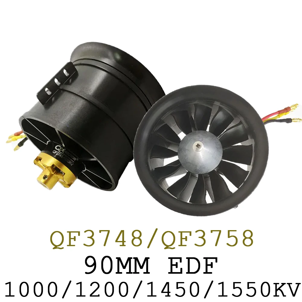 QX-MOTOR 90mm EDF Ducted 12 Blades Fan  With Brushless Motor For FMS RC Airplane Drone Model Spare Parts Accessories