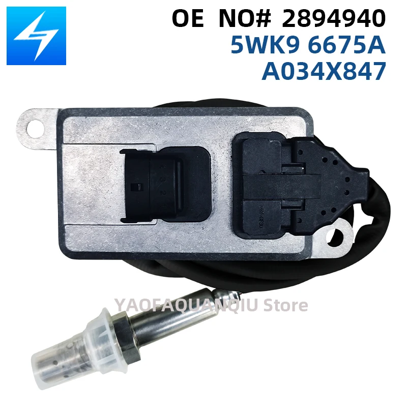 2894940 5WK96675A A034X847 New Nitrox Oxygen Sensor Nitrogen Oxide Nox Sensor For Cummins VOLVO DAF XF Truck