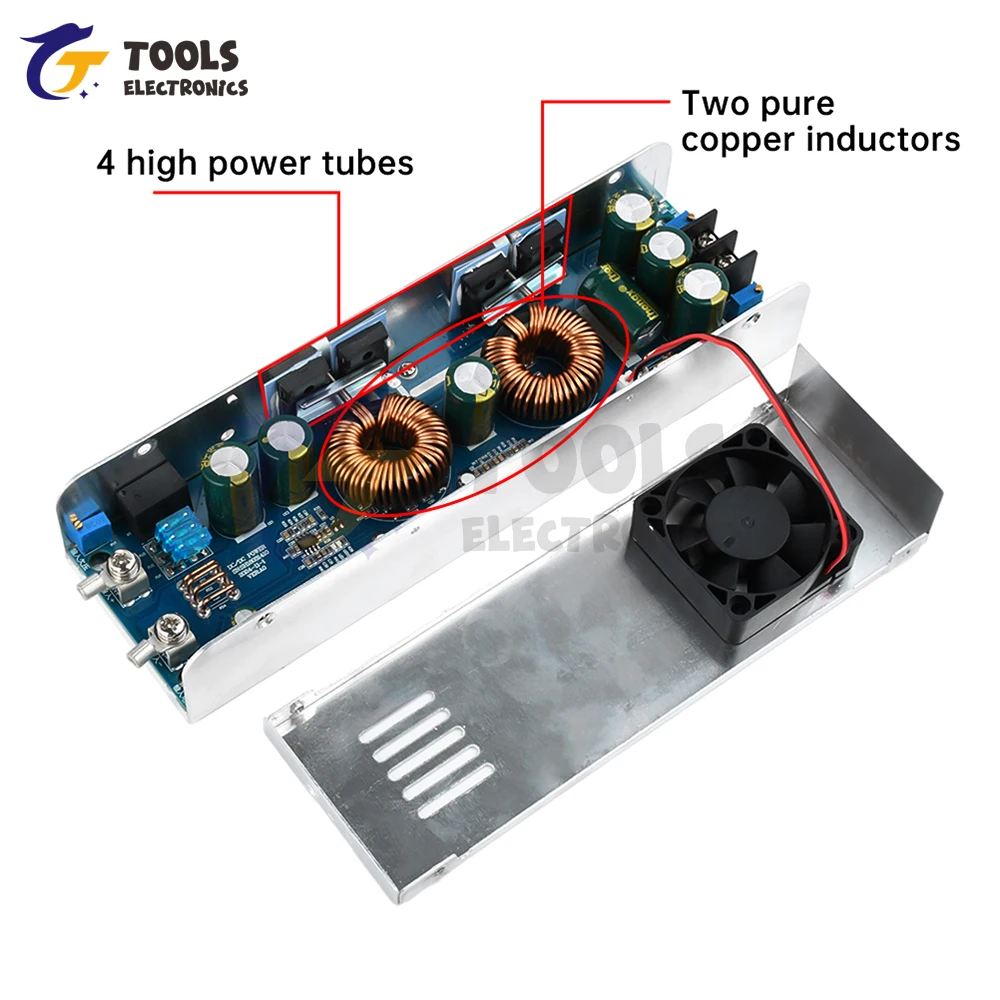 1000W DC-DC Boost Module DC Step up Constant Voltage Constant Current Adjustable Power Module 12-75V to 12-85V