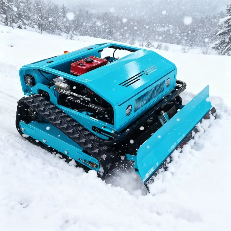 جزازة العشب الذكية للبداية عن بعد مع ملحق محراث الثلج، جزازة العشب الروبوتية ذات المنحدر العادي المطبق على حديقة الحديقة #2