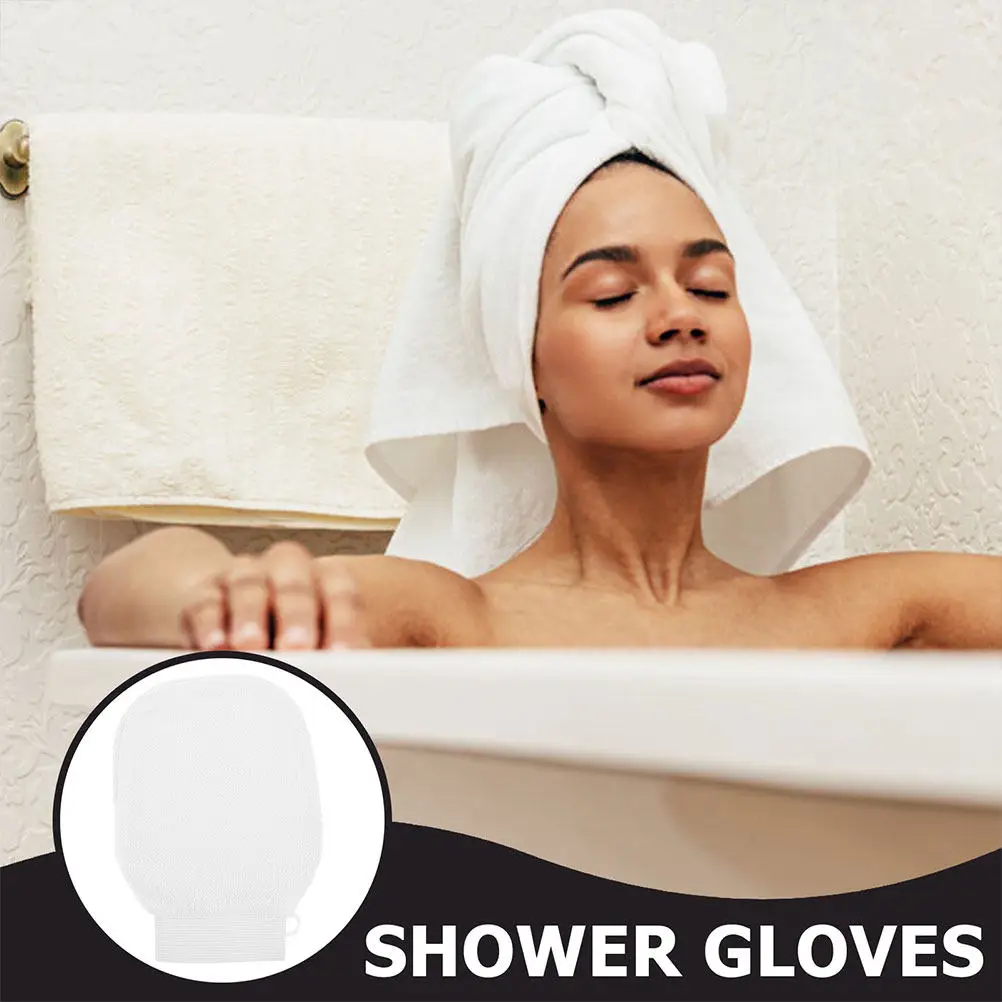 Exfoliating Bath Glove Reusable Gentle Faux Fiber Dead Skin Remover for Sensitive Skin Body Scrubber Shower Mitt Exfoliation